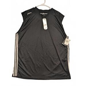 Adidas Clima Mesh Top Black White Sleeveless Basketball Jersey Mens 3XT